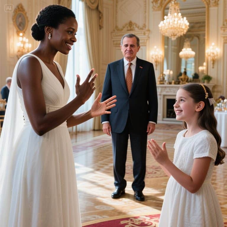 Todos no evento de gala ignoraram a filha surda do bilionário. Quando falei com ela em língua de sinais, descobri um segredo de família que ninguém ousava revelar.