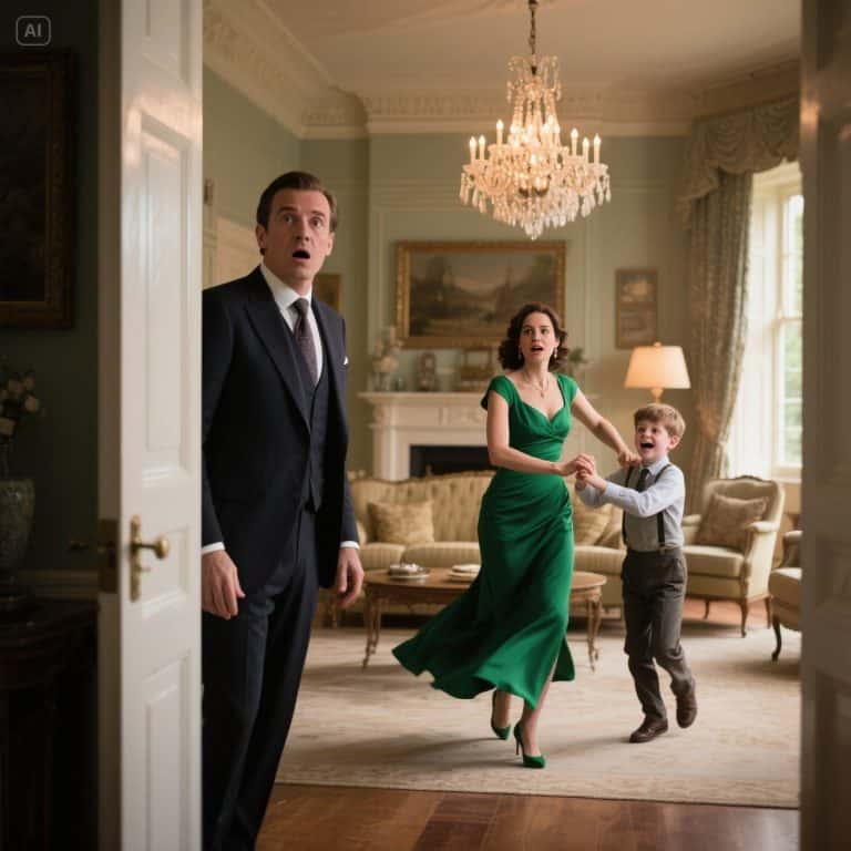 O filho silencioso do milionário encontrou sua voz nos braços da faxineira: a verdade chocante por trás do vestido verde-esmeralda e da bailarina que desapareceu — um escândalo que abalou a elite londrina e uma história de amor impossível revelada!