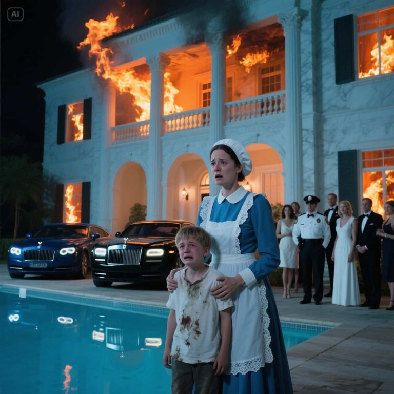 El hijo del multimillonario estaba atrapado en el devastador incendio de la mansión, y todos se paralizaron, hasta que una valiente empleada del hogar lo cambió todo para siempre…