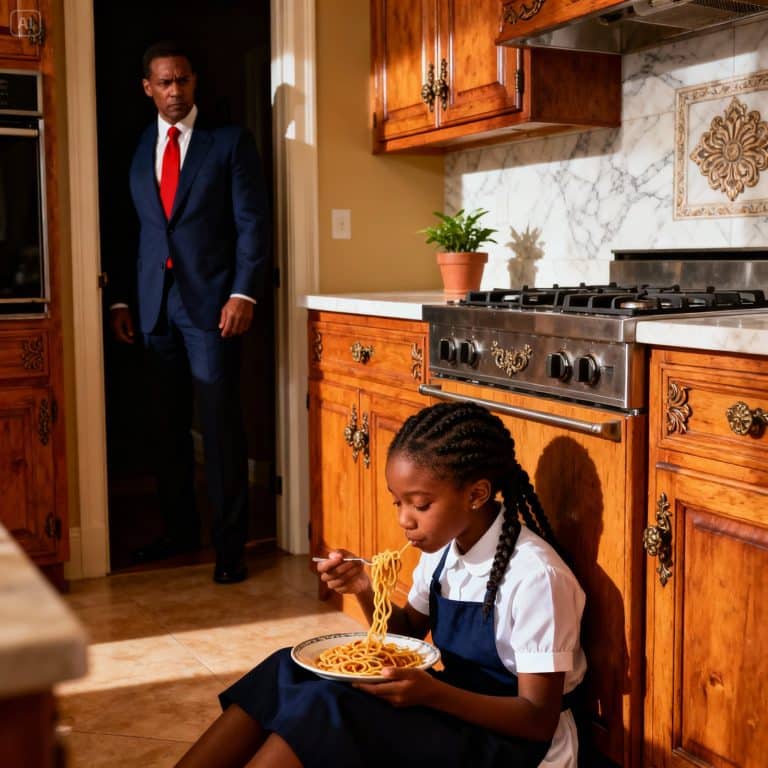 Milliardär findet die Tochter seiner schwarzen Magd, die sich versteckt, um Essensreste zu essen – seine Reaktion wird Sie schockieren