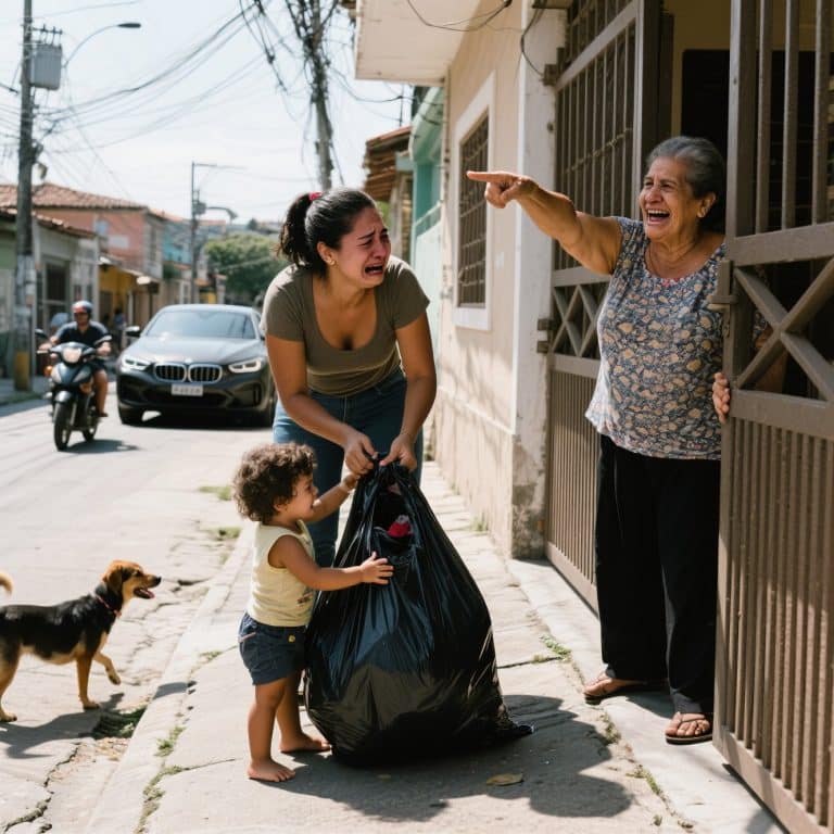 ELES RIRAM QUANDO FIQUEI NA RUA COM MEU FILHO: 10 ANOS DEPOIS, COMPREI A MANSÃO VIZINHA E O SILÊNCIO DELES FOI MINHA RESPOSTA.