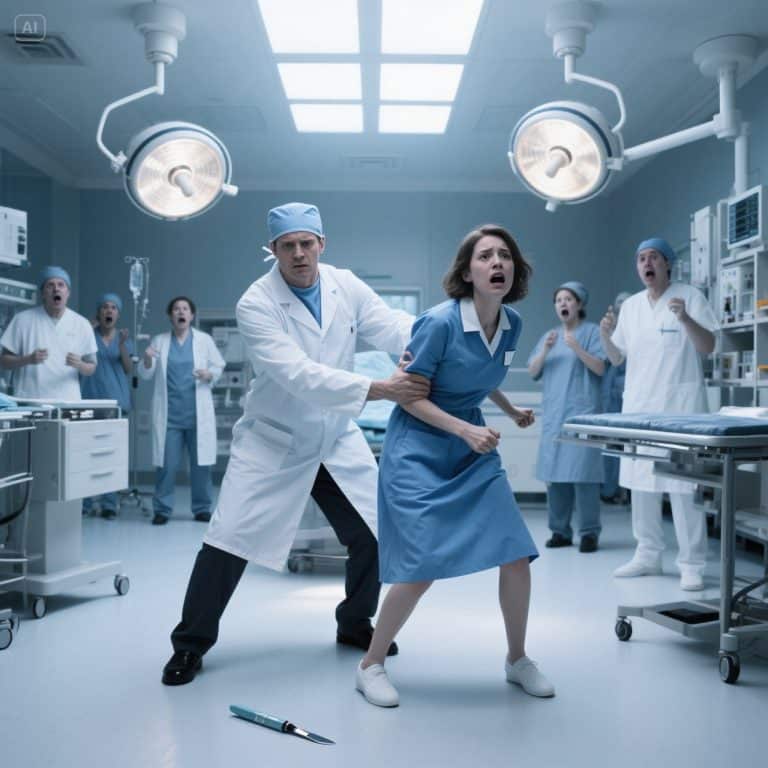 TERROR EN EL QUIRÓFANO: Prestigioso Director Apuñaló a la Enfermera en Plena Cirugía. No Tenía Idea de que el Esposo de Ella Era el Dueño del Hospital. Lo que Sucedió Después Es Inimaginable.