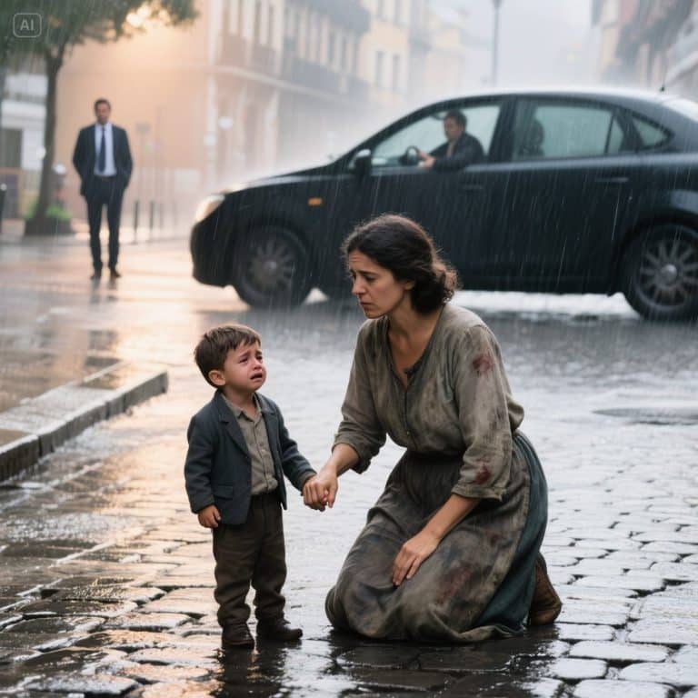 «¡Mamá! ¡Papá!», gritaba el niño. La única que se detuvo fue una mujer descalza. Lo que el padre millonario hizo después te dejará sin aliento.