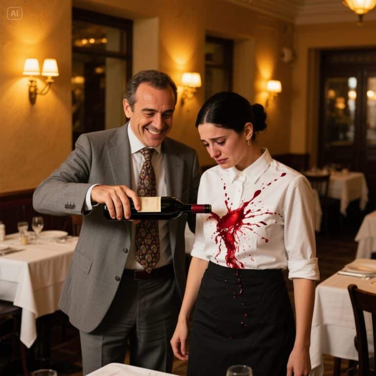 “¡ERES UNA INCOMPETENTE!” Le gritó a la camarera tras derramar vino sobre ella. No tenía idea de que estaba humillando a la dueña secreta del restaurante… y de su contrato de 900 millones de euros.