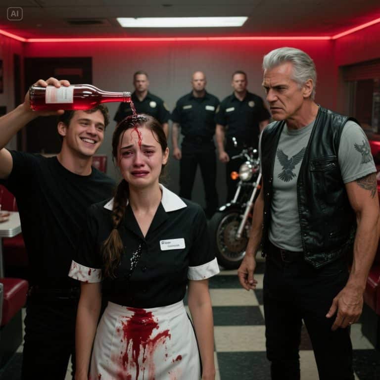 DERRAMÓ VINO SOBRE LA CAMARERA PARA HUMILLARLA. NO SABÍA QUE 100 MOTEROS VIGILABAN, Y QUE ELLA ERA LA HIJA DEL HOMBRE QUE SU PADRE ASESINÓ.