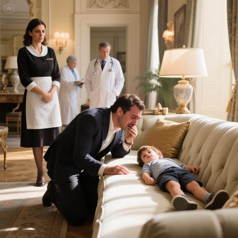 TERROR EN LA MANSIÓN: El hijo del magnate no despertaba. Millones en juego y médicos sin respuesta. Pero la empleada invisible vio UN detalle. Lo que reveló… cambió todo.