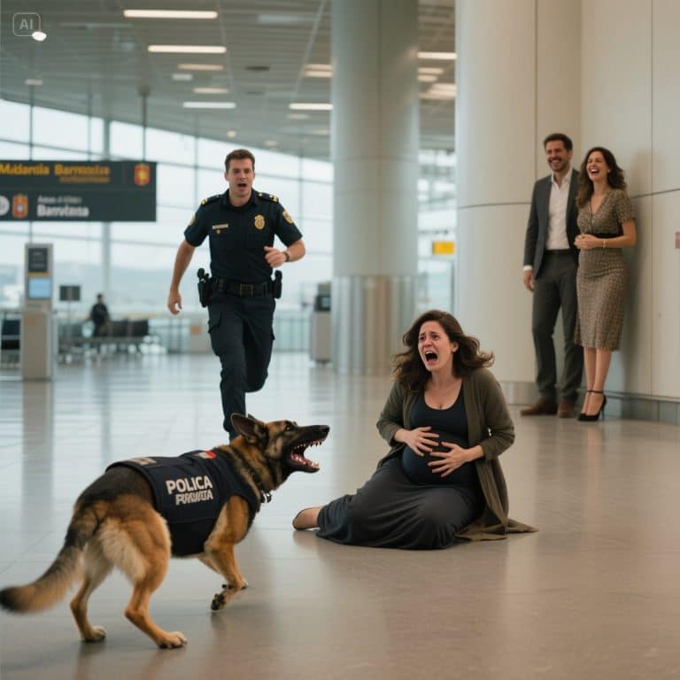 MI MARIDO ME ABANDONÓ EN EL AEROPUERTO PORQUE UN PERRO POLICÍA ME LADRABA. CUANDO DESCUBRIERON LO QUE ESCONDÍA BAJO MI VESTIDO, TODOS QUEDARON HELADOS.
