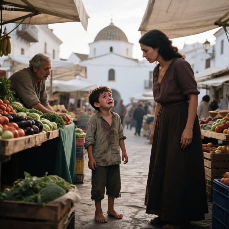 “¡Mamá!”: El grito desgarrador del niño huérfano heló la sangre del mercado. La vendedora a la que miraba era IDÉNTICA a su madre fallecida.