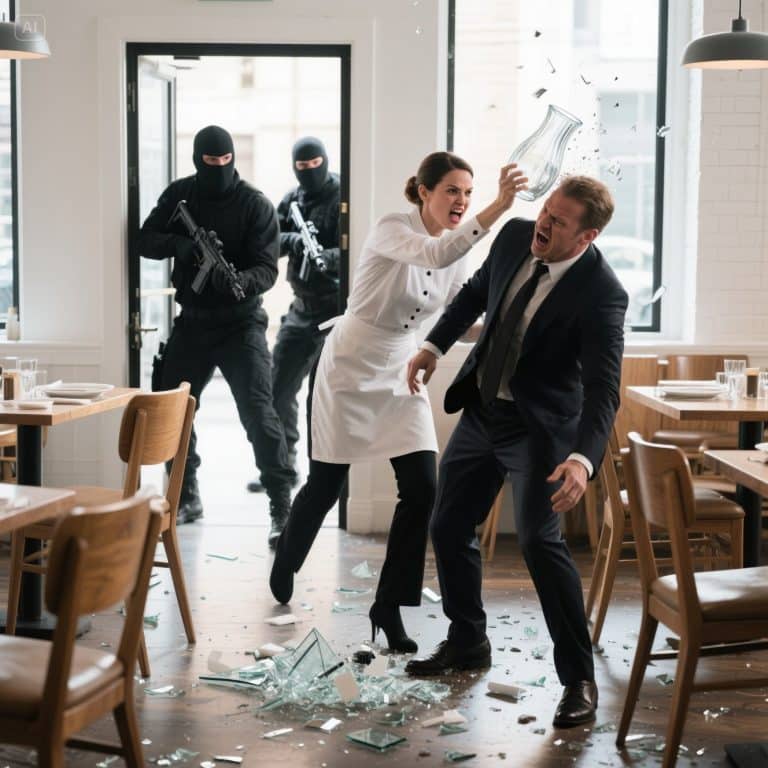 ¡IMPACTANTE! MILLONARIO SECUESTRADO EN EL RESTAURANTE MÁS LUJOSO DE MADRID. 5 HOMBRES ARMADOS. LA POLICÍA A MINUTOS. SU ÚNICA ESPERANZA… ¿LA CAMARERA? LO QUE ELLA HIZO A CONTINUACIÓN ES DE PELÍCULA.