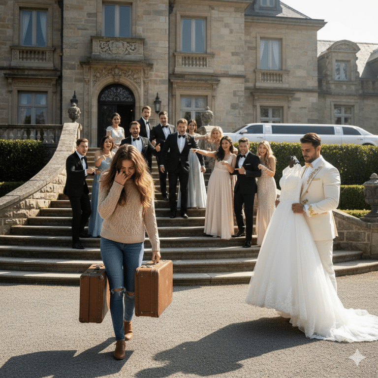 Sa famille adoptive l&rsquo;a mise à la porte — puis son petit ami milliardaire est arrivé en limousine avec tout le cortège nuptial.