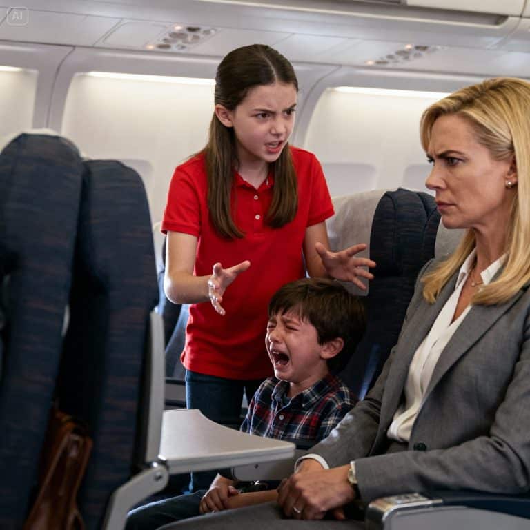 Filho surdo de milionário chorou sem parar no avião — até que uma garotinha usou a linguagem de sinais.
