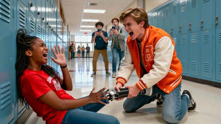 Des harceleurs ont cassé la prothèse de jambe d&rsquo;une jeune fille handicapée, puis ont découvert sa véritable identité…