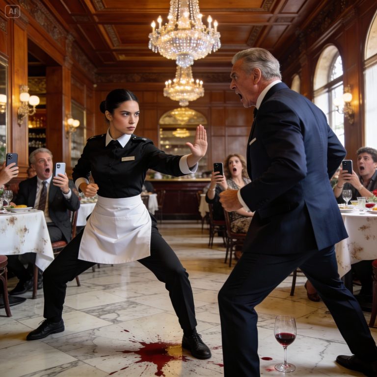 Scandal in the Salamanca District! A prestigious surgeon loses his empire in seconds after attempting to brutally assault a humble waitress who is an expert in self-defense at Madrid’s most luxurious restaurant