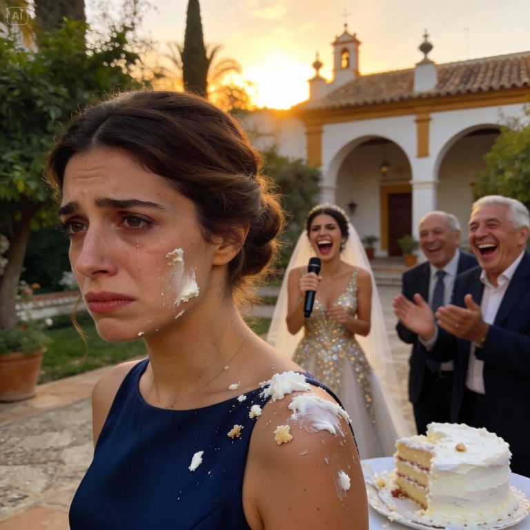 My sister humiliated me at her lavish wedding in Seville by throwing the cake at me and shouting that I wasn’t family, but my silent return revealed a financial secret that wiped their smiles off their faces and froze their blood forever.