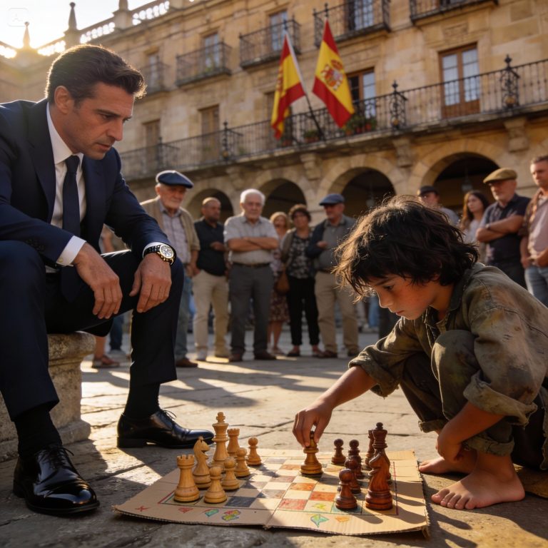 “100,000 Euros at Stake in the Plaza Mayor: The Day a Barefoot Pawn Overthrew the King of Finance and Conquered the Heart of Spain”