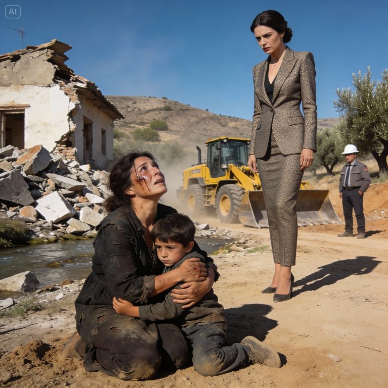 She destroyed my home in the Sierra de Sevilla out of pure malice! My wealthy sister-in-law demolished the house that my late husband built with his own hands, unaware that by breaking down those walls she was releasing a fortune that changed our lives forever.