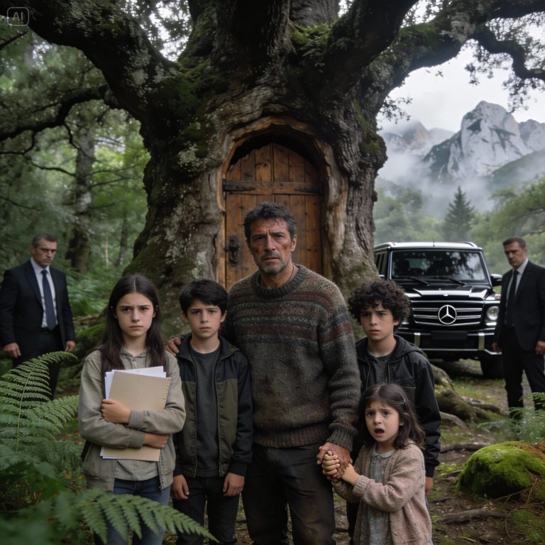 I was evicted from my apartment in Madrid with four children, but a hollow tree trunk in the Picos de Europa mountains hid a fortune and a secret that changed our destiny forever.