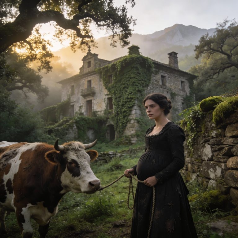 Expelled pregnant from the family mansion in Lugo, I survived in a “cursed” ruin thanks to an old cow and discovered the hidden treasure that my husband protected for me.