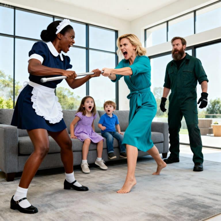 LE MILLIARDAIRE DÉGUISÉ EN JARDINIER – JUSQU&rsquo;À CE QUE LA FEMME DE MÉNAGE SAUVE SES ENFANTS DE SA FIANCÉE