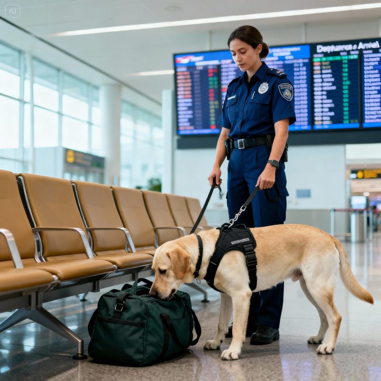 Un labrador aboie après une valise à l&rsquo;aéroport : à l&rsquo;intérieur se trouvait une fillette de 2 ans portée disparue.