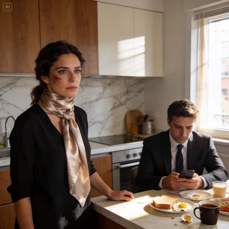 Mi marido pensó que un golpe y un desayuno “normal” me silenciarían para siempre, pero no sabía que mi silencio era en realidad la evidencia legal que lo destruiría todo.