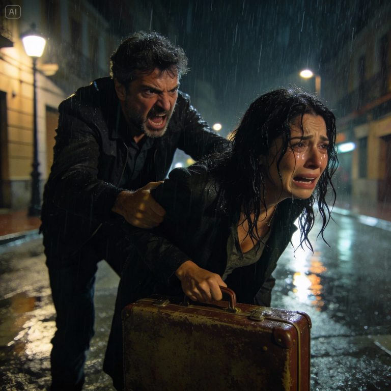 ME ECHÓ A LA CALLE BAJO LA LLUVIA DICIENDO QUE ERA “BASURA INÚTIL”, PERO CUANDO ME VIO ENTRAR A LA GALA DE SU EMPRESA CON SU JEFE, SU MUNDO SE DERRUMBÓ