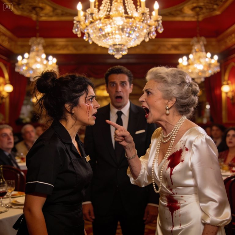 MESERA HUMILLADA POR LA MADRE DE UN MAGNATE ES OBLIGADA A ARRODILLARSE, PERO SU REACCIÓN FINAL DEJÓ AL RESTAURANTE ENTERO SIN ALIENTO