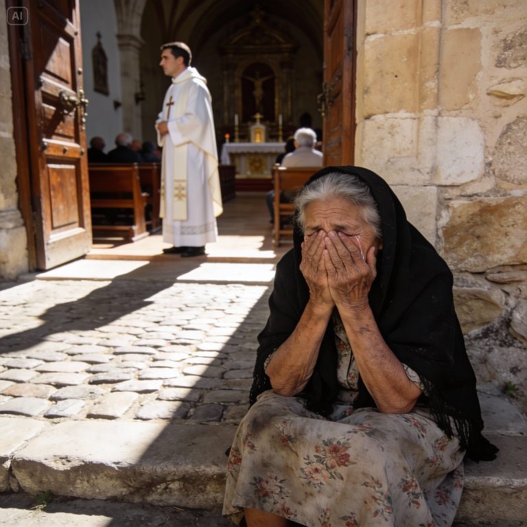 Fui expulso da igreja por causa do meu cheiro e dos meus trapos, mas um encontro com um estranho no mirante revelou um milagre que mudou minha vida e a de toda a cidade para sempre.