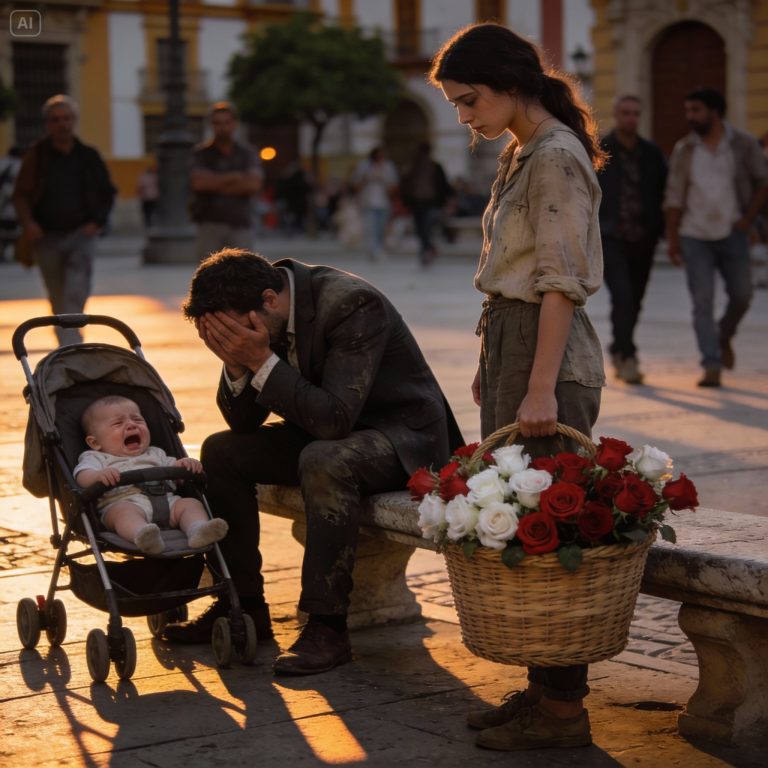 EL ARRULLO DEL DESTINO: UN AMOR NACIDO DEL SILENCIO. UN PADRE VIUDO AL BORDE DEL ABISMO, UNA VENDEDORA DE FLORES CON MANOS QUE CURAN, Y EL MILAGRO QUE EL DINERO JAMÁS PUDO COMPRAR.