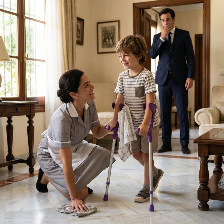 EL SECRETO DE LA EMPLEADA DEL HOGAR: LLEGUÉ A CASA TEMPRANO Y DESCUBRÍ LO QUE ELLA HACÍA CON MI HIJO DISCAPACITADO A MIS ESPALDAS