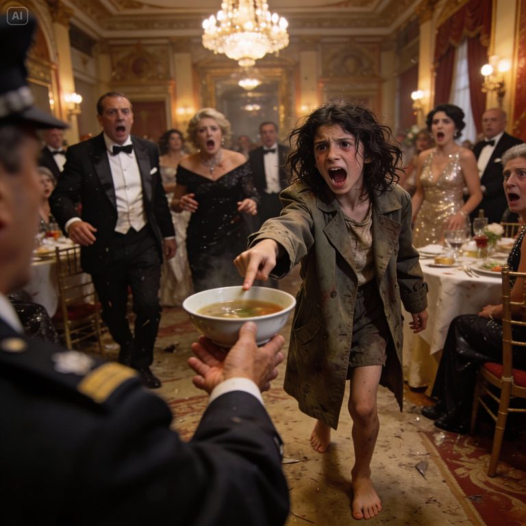 ¡NO PRUEBE LA SOPA! CÓMO UNA NIÑA DE LA CALLE CON UN DON EXTRAORDINARIO DETUVO UN ASESINATO EN DIRECTO Y VENGÓ A SU PADRE.