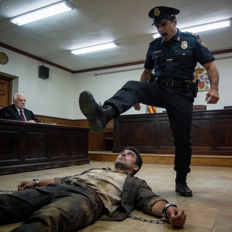 PATEARON A UN VAGABUNDO ESPOSADO EN EL JUZGADO SIN SABER QUE ERA UN COMANDANTE DE ÉLITE DE LA ARMADA Y AHORA EL PUEBLO ENTERO TEMBLARÁ ANTE SU VENGANZA SILENCIOSA