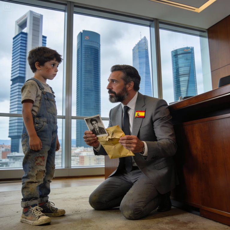 EL MILLONARIO SIN ALMA QUE RECUPERÓ SU CORAZÓN GRACIAS A UN SOBRE SUCIO Y UN NIÑO QUE SE COLÓ EN LA TORRE MÁS ALTA DE MADRID