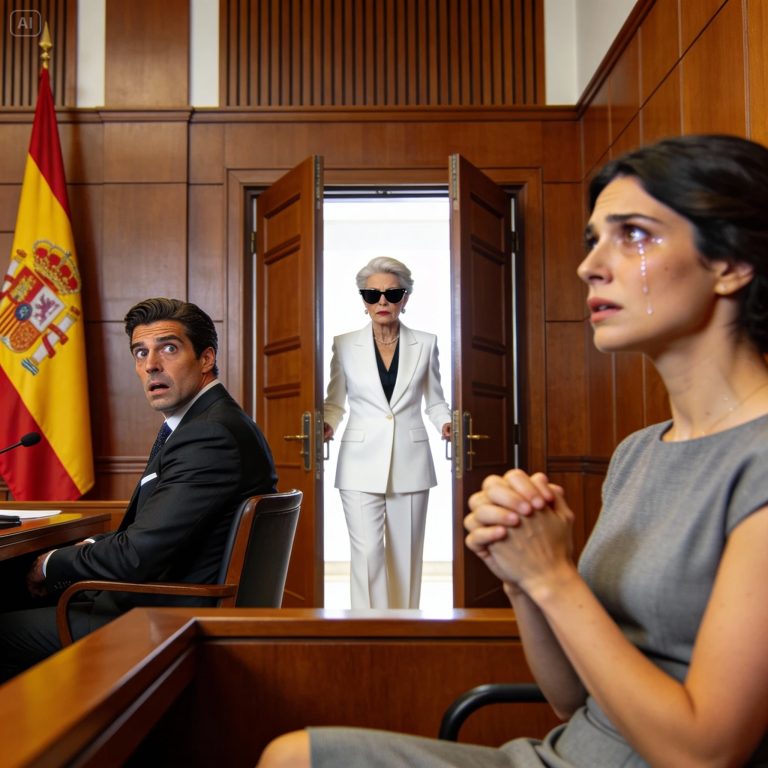 Meu marido milionário planejava me deixar completamente arruinada, rindo da minha cara, até que a porta do tribunal se abriu e a única mulher na Espanha que ele temia mais do que a própria morte entrou.