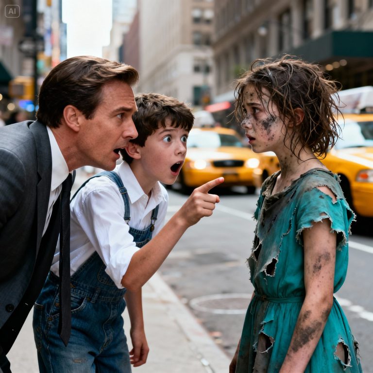 « Papa, cette fille sale, c&rsquo;est ma sœur ! » hurla le fils du millionnaire en pointant la jeune fille du doigt…