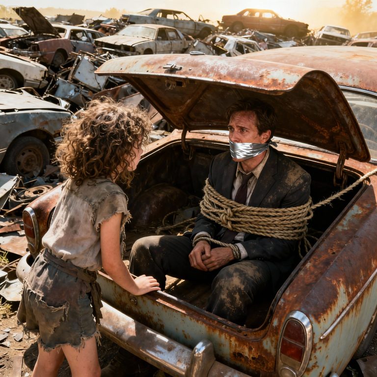 Une jeune fille découvre un millionnaire enfermé dans un coffre ; sa réaction à son visage bouleverse sa vie.