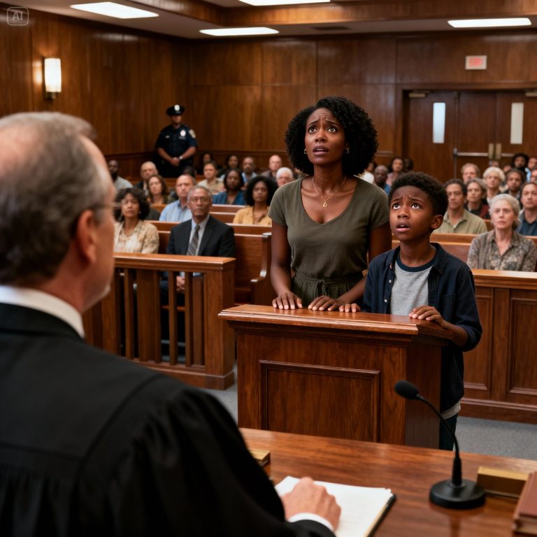 Un tribunal se moque d&rsquo;une mère célibataire noire qui n&rsquo;a pas d&rsquo;avocat — jusqu&rsquo;à ce que le génie juridique de son fils stupéfie tout le monde.