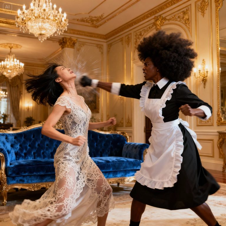 La servante noire a frappé sa fiancée sans savoir que le patron de la mafia la regardait