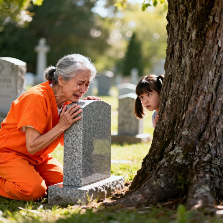 Libertada após cumprir pena de prisão perpétua, idosa visita o túmulo do marido e encontra o da filha ao lado.