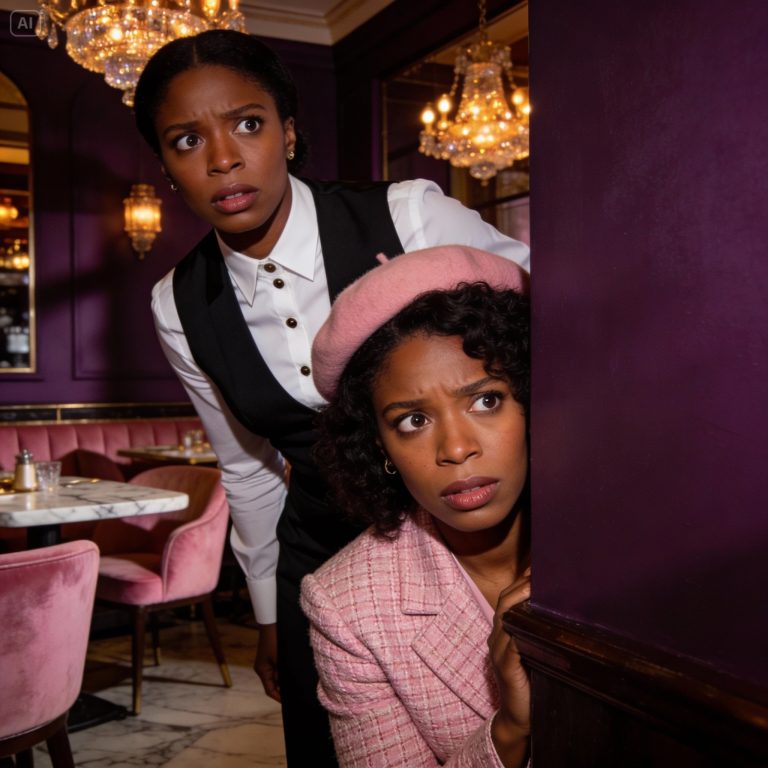 A garçonete me viu e sussurrou: “Esconda-se depressa e observe.” Cinco minutos depois, tudo mudou…