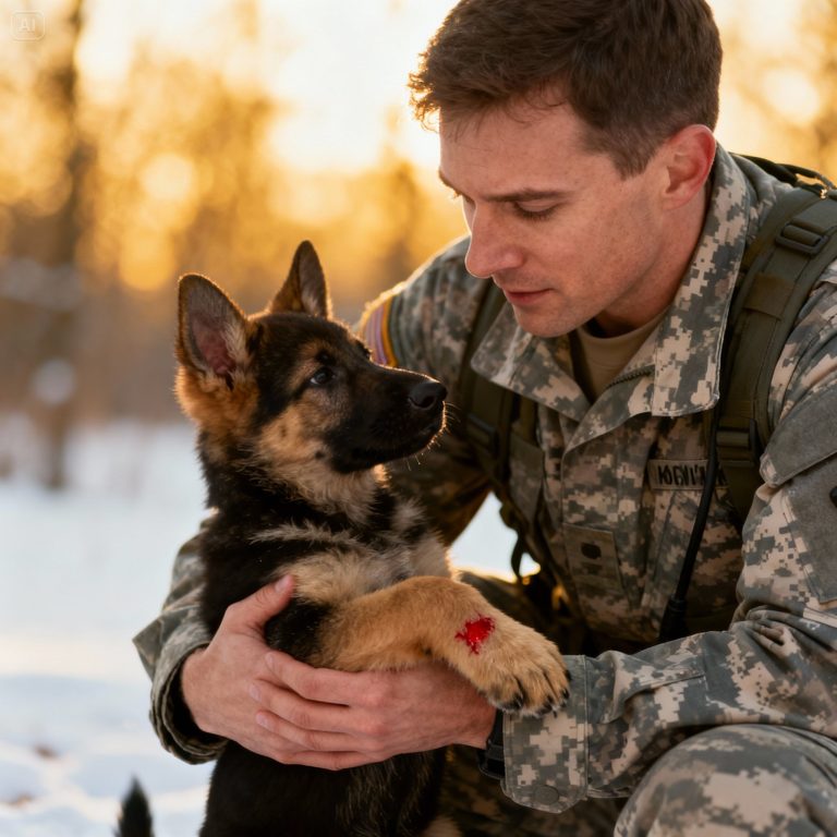 Um cachorrinho continuava seguindo um Navy SEAL – A razão o deixou em lágrimas! Uma história comovente…