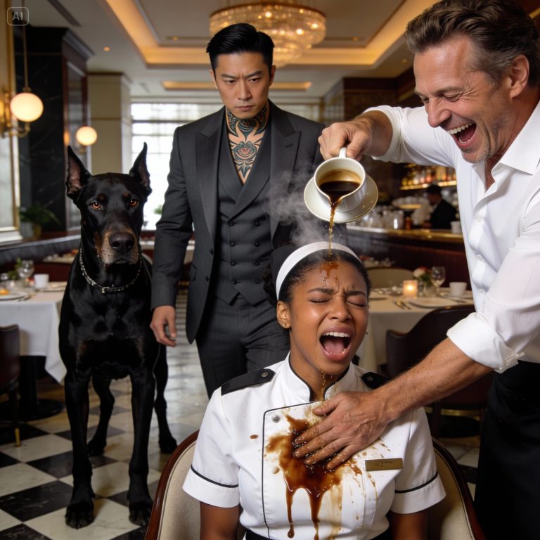 Filho de bilionário derrama café quente em garçonete – sem ver o chefe da máfia coreana e seu cão policial atrás dele.