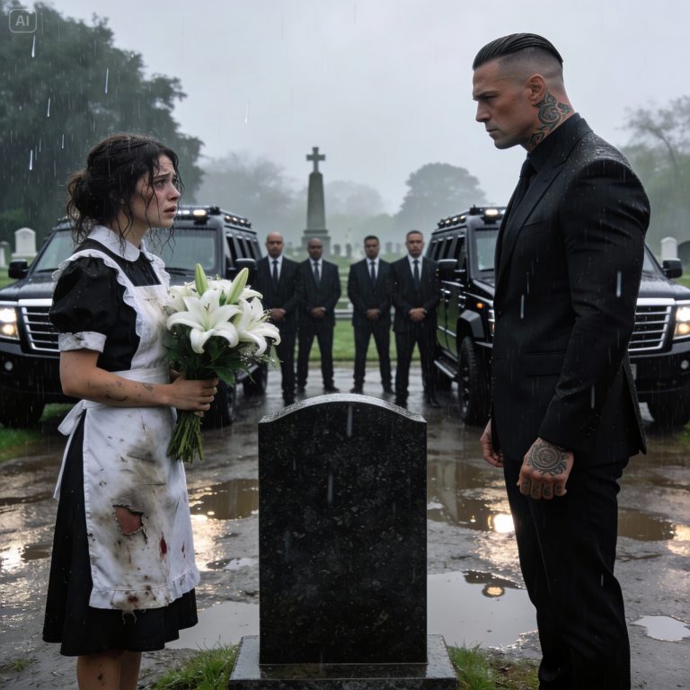 Uma jovem pobre encontrou homens de terno ao redor do túmulo de sua mãe — o temido chefe da máfia estava pagando.